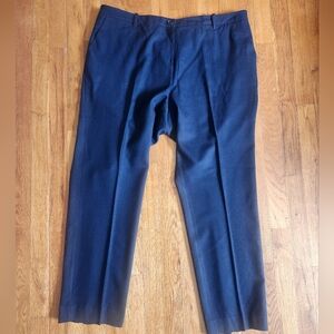 BODEN Rich Navy Blue Women's Wool Tapered Leg Trousers US 16 UK 22 Size Altered